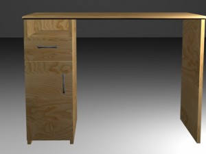 wooden table 3D Model