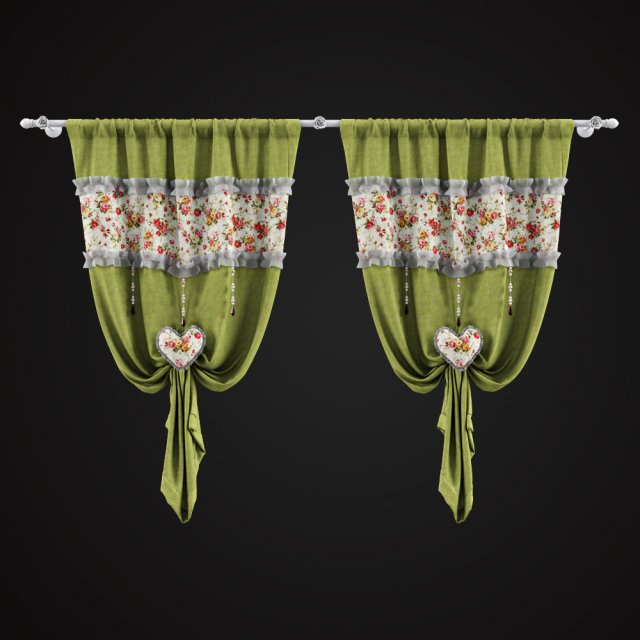 provence curtains 3D 模型 .c4d .max .obj .3ds .fbx .stl .blend 