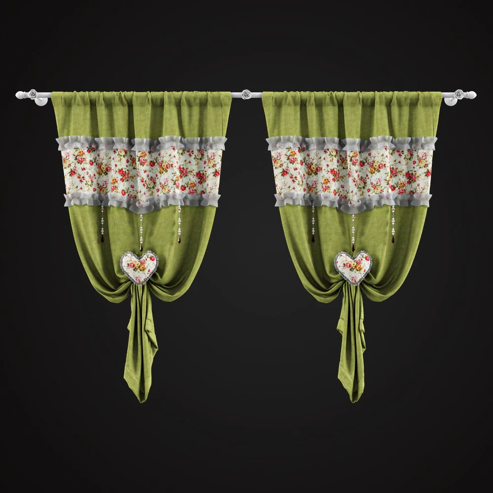 prowansalskie zasłony Model 3D .c4d .max .obj .3ds .fbx .stl .blend 