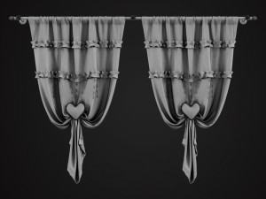 provence curtains 3D 模型