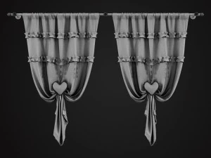 prowansalskie zasłony Model 3D