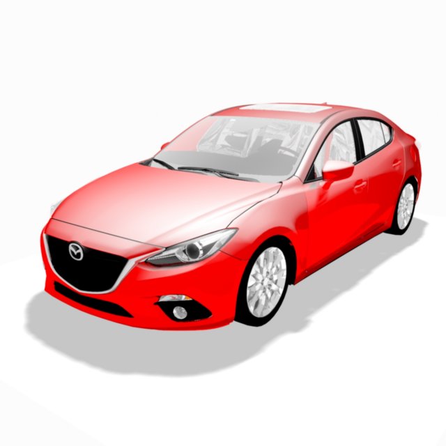 mazda 3 3D Model .c4d .max .obj .3ds .fbx .stl .blend 
