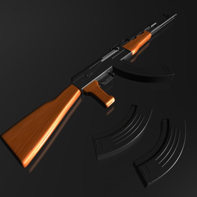 ak47 Modèle 3D .c4d .max .obj .3ds .fbx .stl .blend