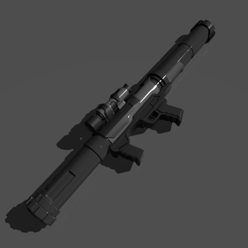 rocket laucher 3D Model .c4d .max .obj .3ds .fbx .stl .blend
