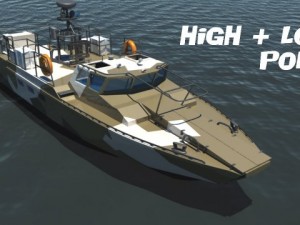 combat boat bk16 3D Model