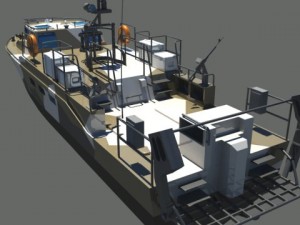 combat boat bk16 3D Model