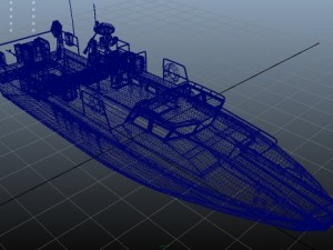 combat boat bk16 3D Model