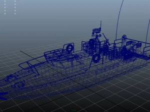 combat boat bk16 3D Model