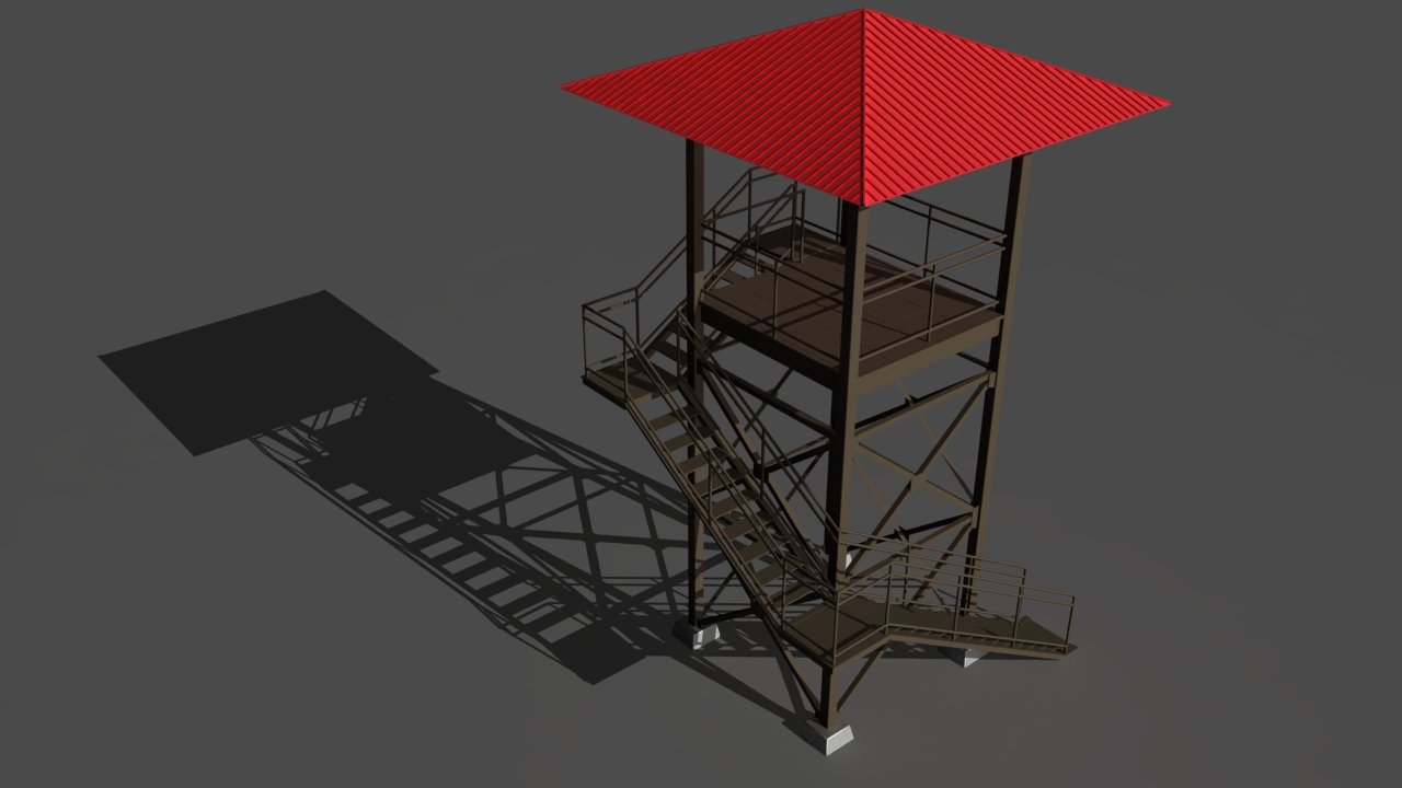 Guard tower. Battle Tower 3d models.