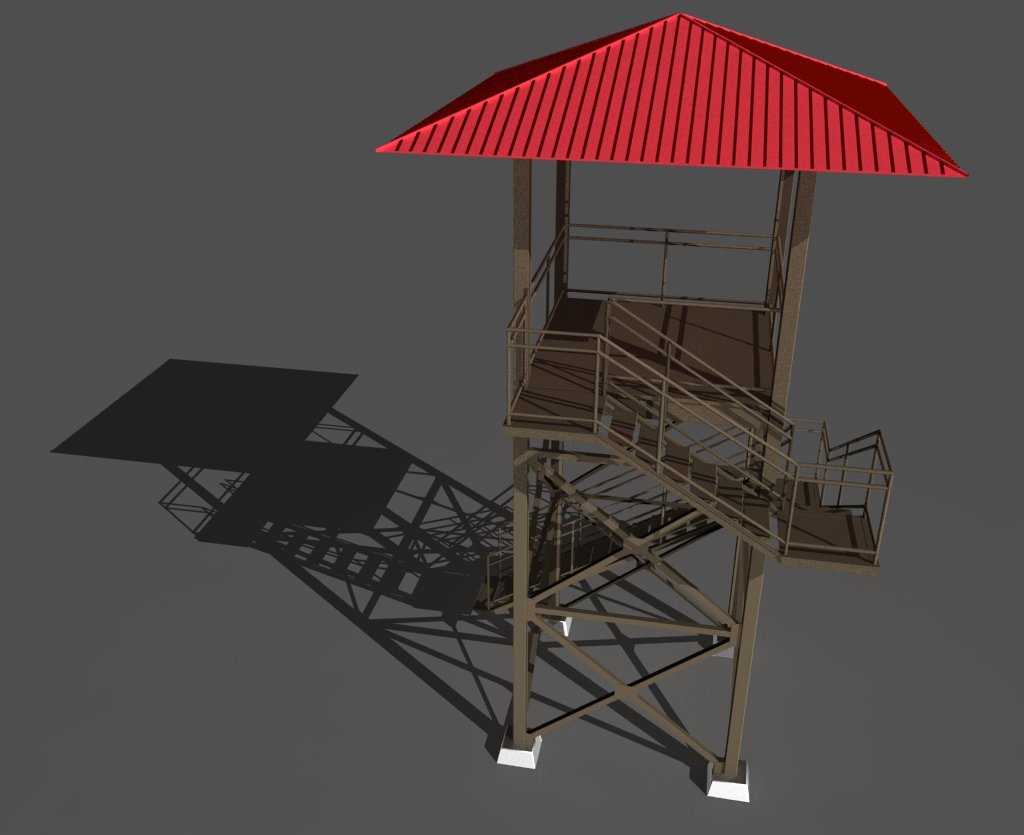 Guard tower. Дом дерево троллей.