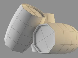low poly wooden barrel 3D Model