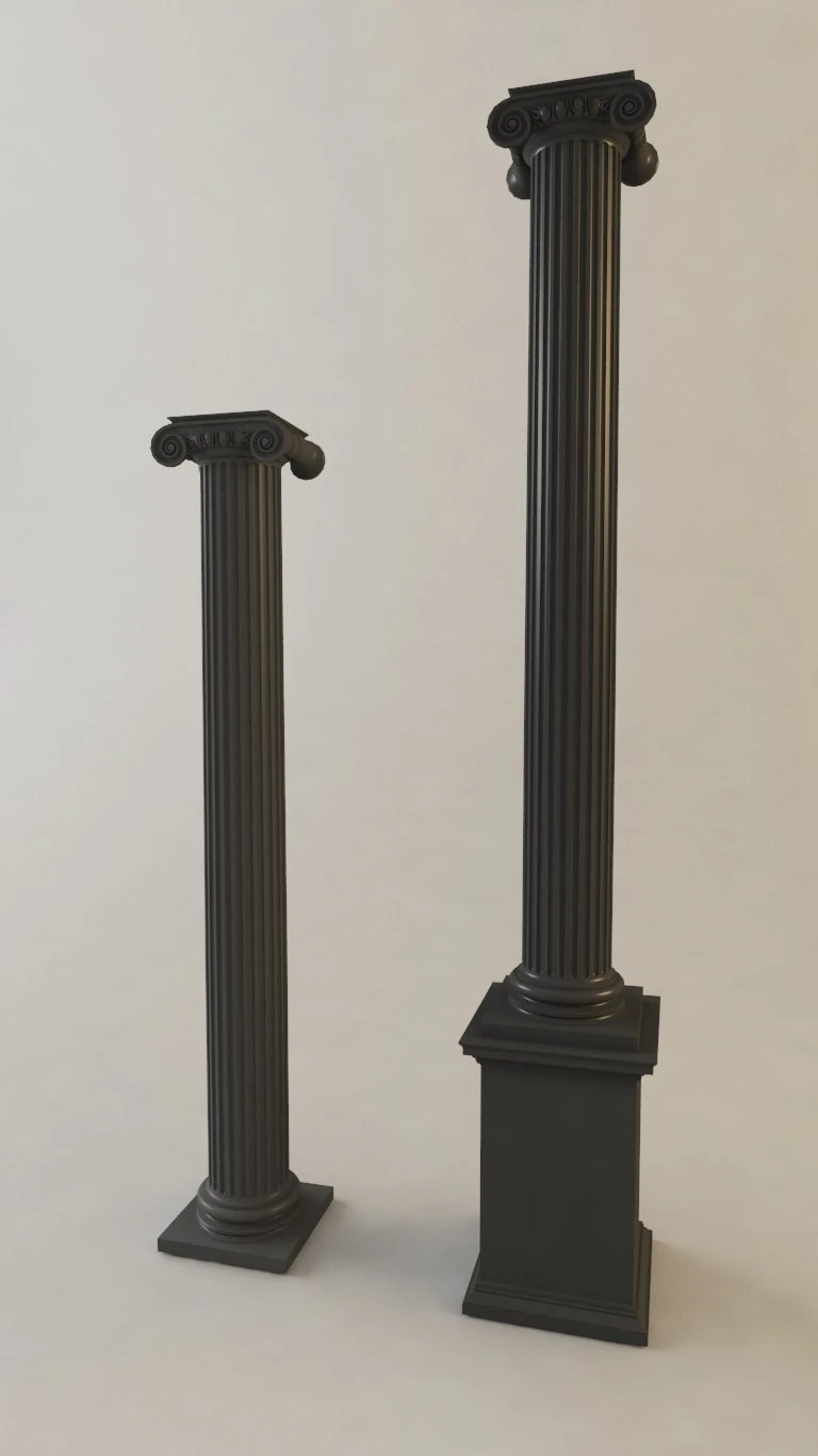 ionic column 3D Model .c4d .max .obj .3ds .fbx .stl .blend 