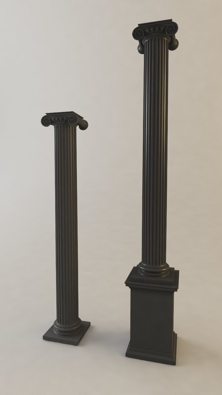 Ionic Column Free 3d Model In Decoration 3dexport