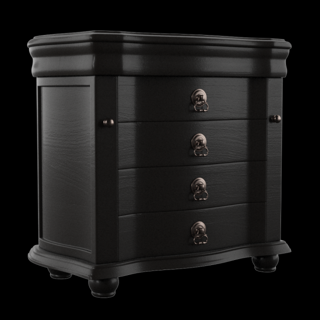 wooden jewelry box 3Dモデル .c4d .max .obj .3ds .fbx .stl .blend 