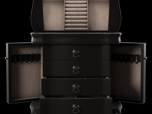 wooden jewelry box 3Dモデル