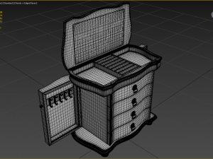 wooden jewelry box 3Dモデル