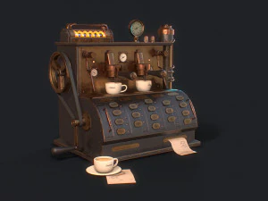 vintage espresso machine 3D Model
