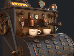 vintage espresso machine Modèle 3D