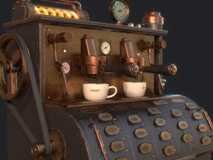 vintage espresso machine 3D Model