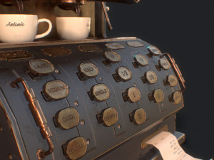 vintage espresso machine Modèle 3D