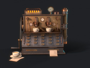vintage espresso machine Modèle 3D