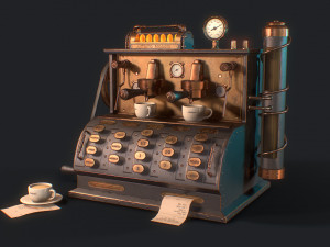 vintage espresso machine Modèle 3D