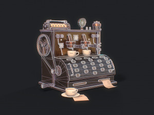 vintage espresso machine Modèle 3D