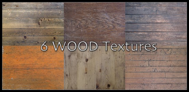 6 wood textures CG テクスチャ .c4d .max .obj .3ds .fbx .stl .blend 