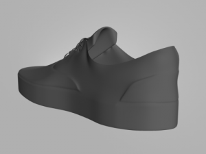 shoe sneakers shoelace tongue no material 3D Model