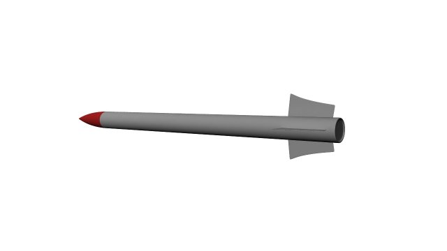 missle Model 3D .c4d .max .obj .3ds .fbx .stl .blend 