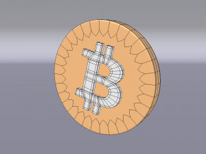 bitcoin logo Modèle 3D