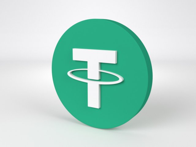 tether logo 3D Модель .c4d .max .obj .3ds .fbx .stl .blend 