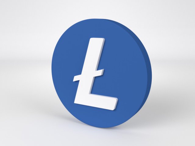 litecoin logo 3Dモデル .c4d .max .obj .3ds .fbx .stl .blend 