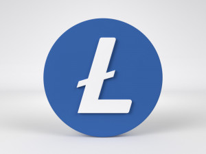 litecoin logo 3Dモデル
