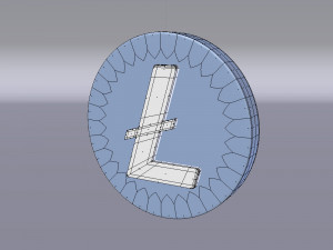 litecoin logo 3Dモデル