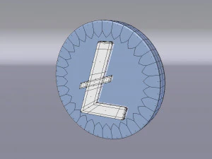 litecoin logo 3D Model