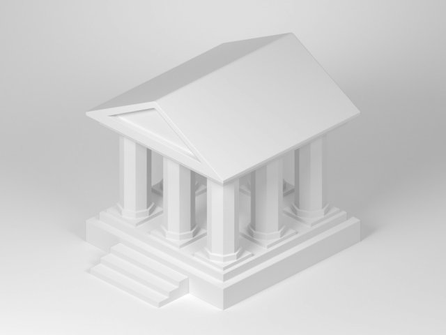 mini bank 3D Модель .c4d .max .obj .3ds .fbx .stl .blend