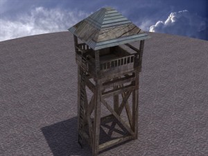 animated guard tower 3Dモデル