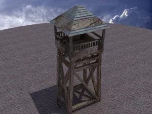animated guard tower 3D Model