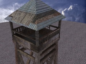 animated guard tower 3Dモデル