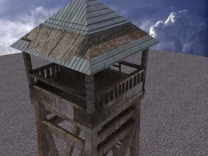 animated guard tower 3D Model