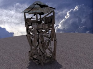 animated guard tower 3Dモデル