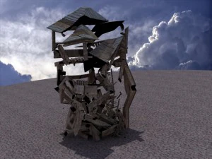 animated guard tower 3D Model