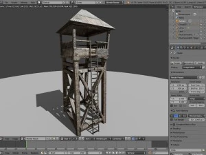 animated guard tower 3D Model