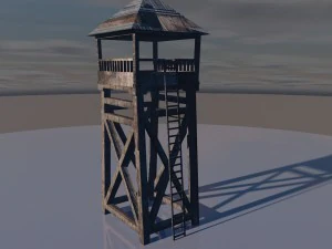 animated guard tower 3D Model