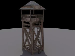 animated guard tower 3D Model