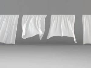 tirai tertiup angin Model 3D