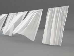 curtains in the wind 3D Model