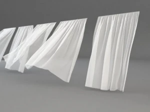 curtains in the wind 3D Model