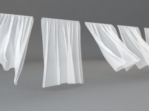 curtains in the wind 3D Model
